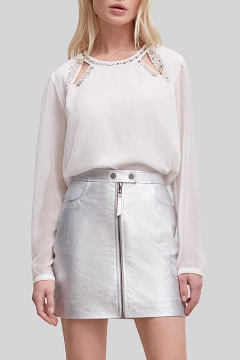 OFF-WHITE BLOUSE WITH BEAD EMBROIDERY 1