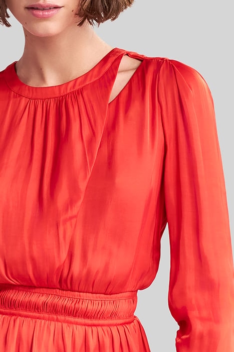 ORANGE RECYCLED BLOUSE WITH PEPLUM 5