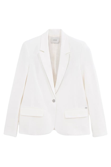 WHITE SUIT JACKET WITH MICROBEADING 4