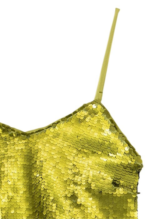 LIME GREEN METALLIC SEQUIN RECYCLED TOP 6
