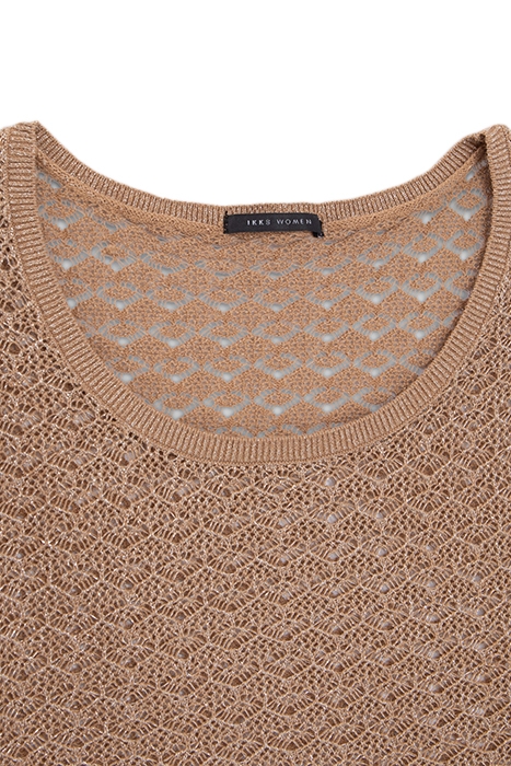 SESAME LUREX DECORATIVE OPENWORK KNIT SWEATER 5