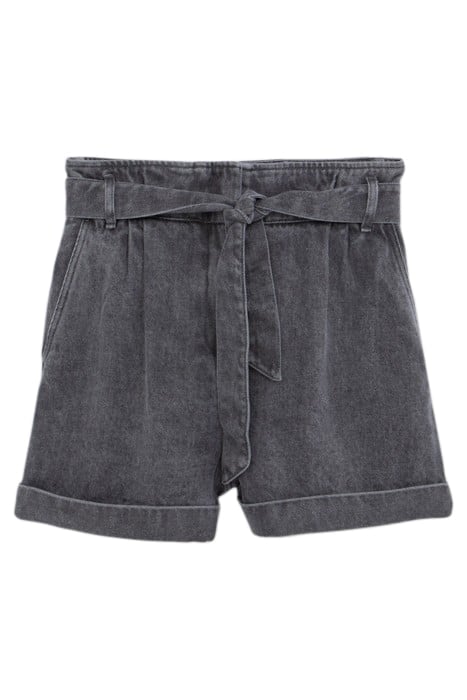 GREY LYOCELL® DENIM SHORTS WITH BELT 4