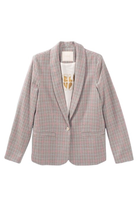 BEIGE CHECK SUIT JACKET 3