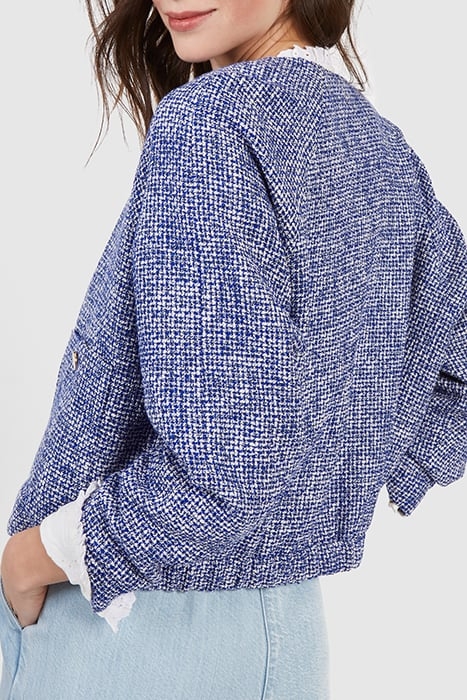 ELECTRIC BLUE TWEED-STYLE JACKET 4