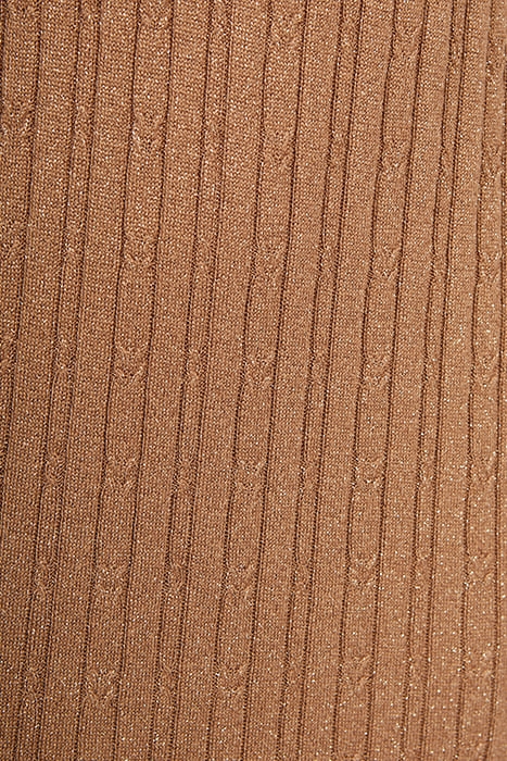 SAND LUREX CABLE KNIT LONG DRESS 6