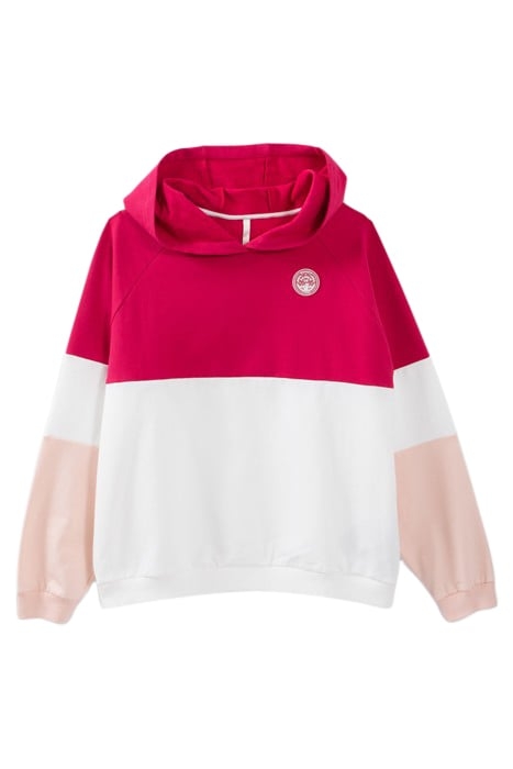 MAGENTA, FRESH PINK AND WHITE HOODIE 3
