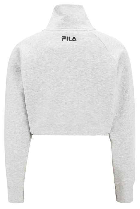 TORREGLIA CROPPED HALF ZIP SHIRT LIGHT GREY MELANGE 5