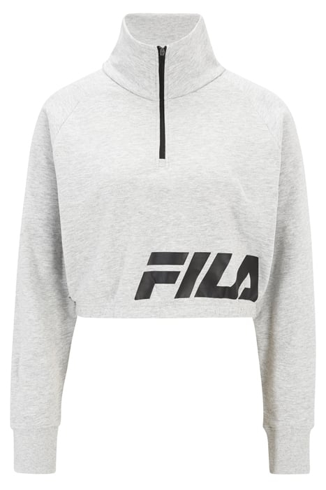 TORREGLIA CROPPED HALF ZIP SHIRT LIGHT GREY MELANGE 4