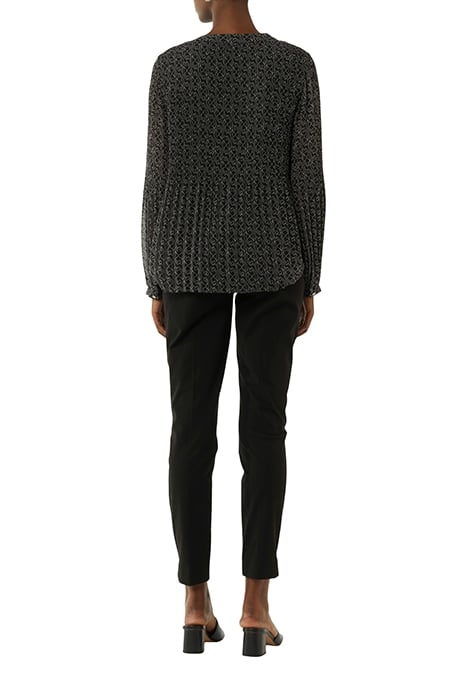 COMMA BLOUSES GREY/BLACK 3