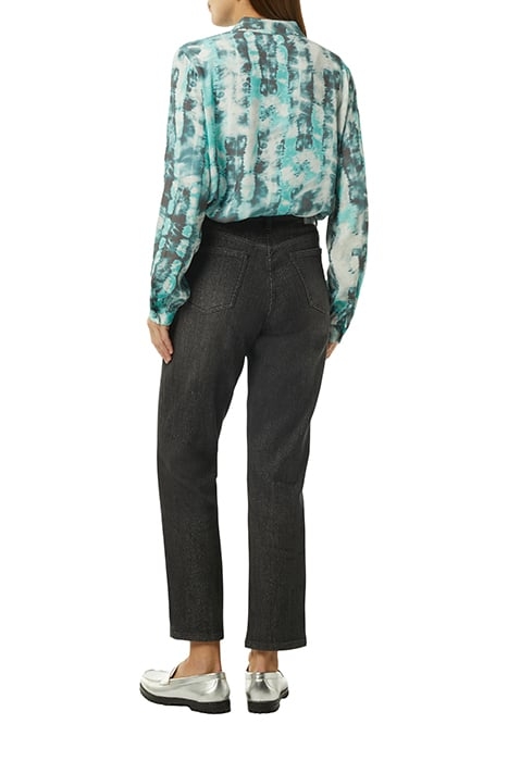 COMMA BLOUSES BLUE-GREEN AOP 3