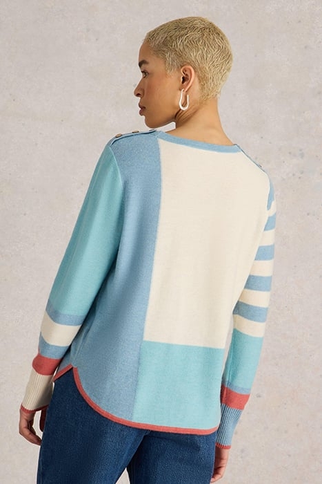 EMMA COLOURBLOCK JUMPER BLUE MULTI 2
