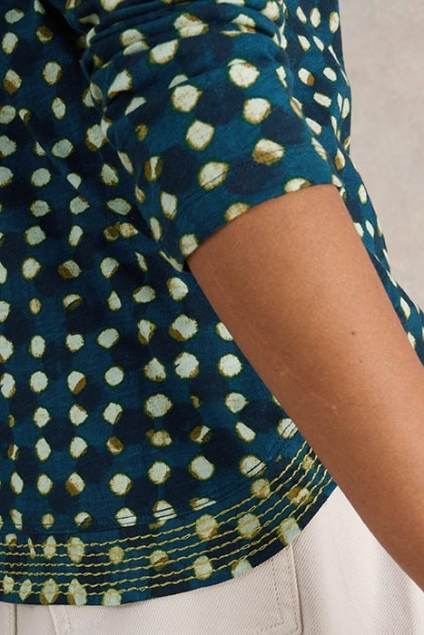 LONG SLEEVE WEAVER TEE BLUE PRINT 5