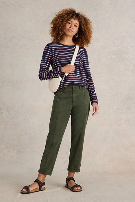 CLARA STRIPE LS TEE NAVY MULTI 3