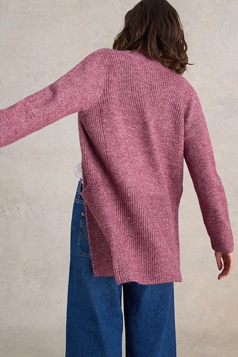 ERIN LONGLINE CARDI DARK PLUM 4