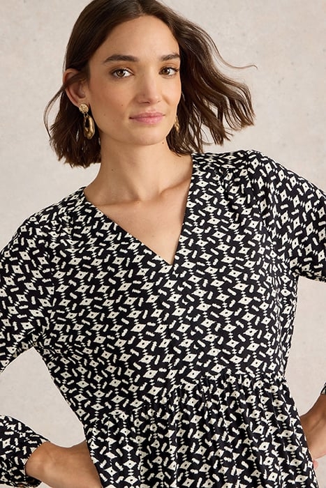 PENELOPE DRESS BLACK PRINT 5