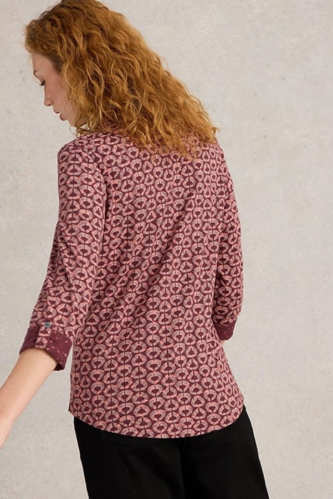 ANNIE JERSEY SHIRT CLARET MULTI 2
