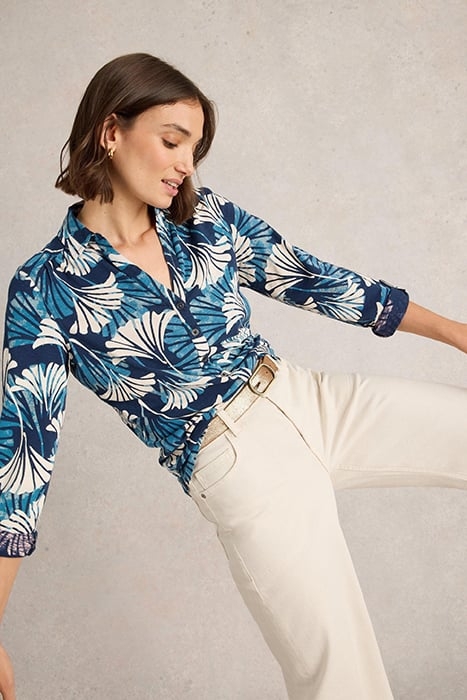 ANNIE JERSEY SHIRT BLUE PRINT 4