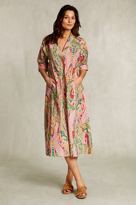 MULTI PAISLEY V-NECK DRESS MULTI 1