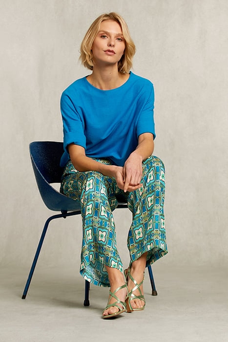 BLUE SWEATER AJOUR ON BACK BLUE 3