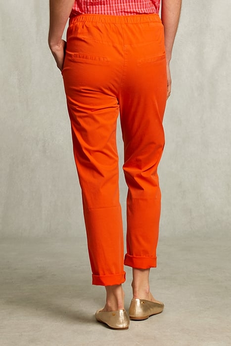 ORANGE COTTON PANTS ELASTIC WAIST ORANGE 2