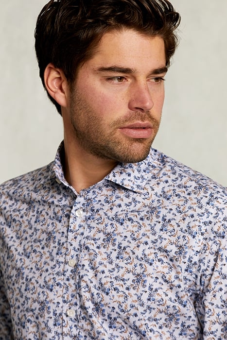 SLIM FIT FANTASY SHIRT BLUE/BROWN BLUE 4