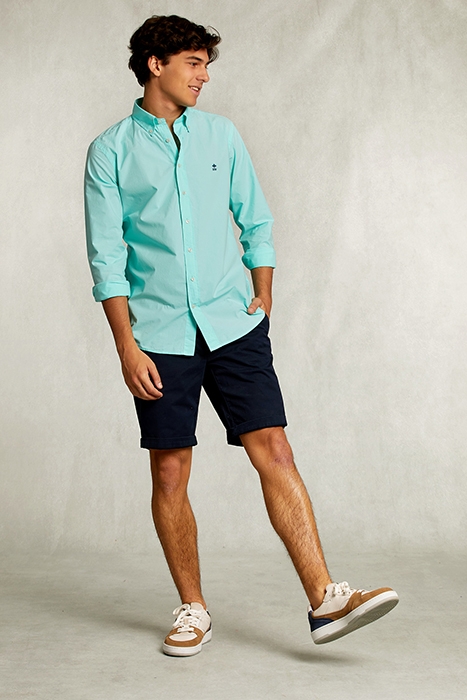 CUSTOM FIT POPLIN SHIRT LIME GREEN 3