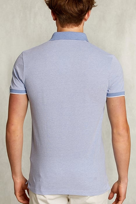 CUSTOM FIT COTTON POLO BLUE GIN MIX BLUE 2