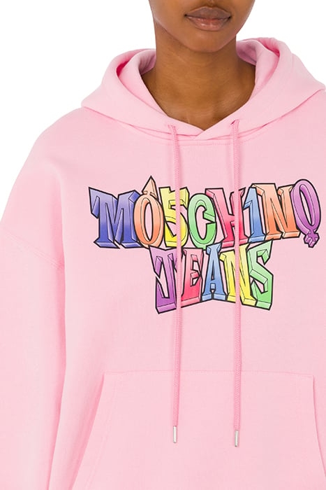 COLORFUL LOGO COTTON SWEATSHIRT PINK 4