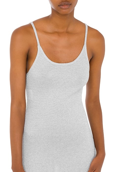 LUREX COTTON KNIT DRESS SILVER 4