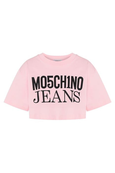 CROPPED LOGO PRINT T-SHIRT PINK 3