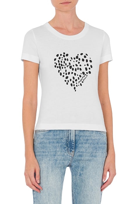 LEOPARD HEART JERSEY T-SHIRT WHITE 1
