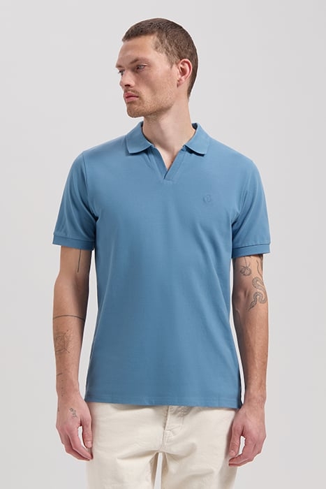 DS_BOWIE V- NECK POLO AEGEAN BLUE AEGEAN BLUE 1