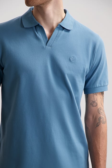 DS_BOWIE V- NECK POLO AEGEAN BLUE AEGEAN BLUE 4