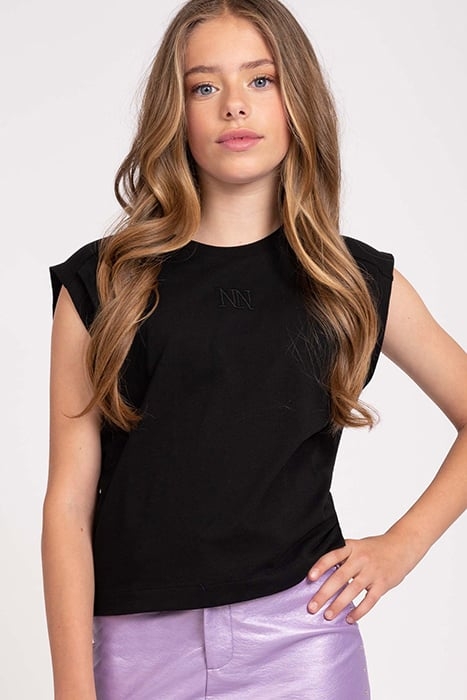 PLEAT T-SHIRT BLACK 1