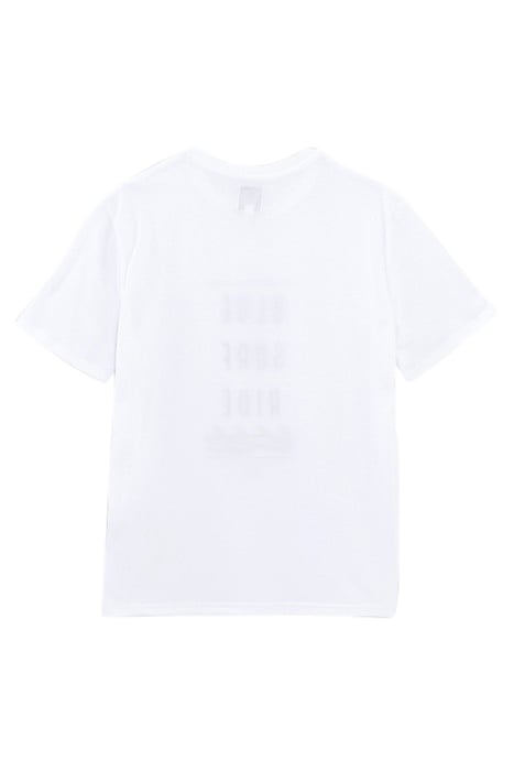 BOYS' WHITE T-SHIRT WITH RUBBER SLOGAN AND WAVES 2