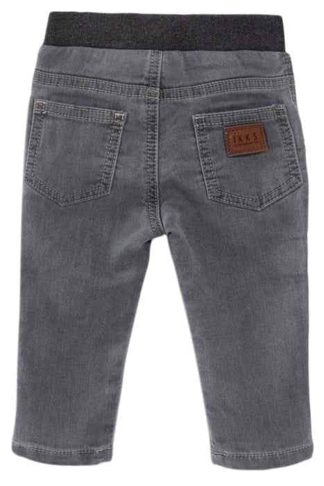BABY BOYS’ GREY PRINT JEANS WITH RIBBING ON WAIST 2