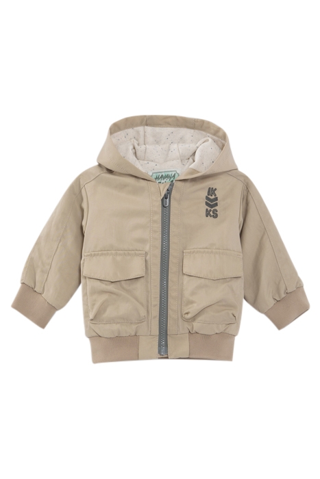 BABY BOYS’ BEIGE WINDCHEATER WITH SWEATSHIRT FABRIC LINING 1