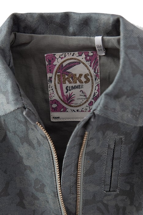 BABY GIRLS’ KHAKI DENIM SAFARI JACKET, XL FLOWERS 6