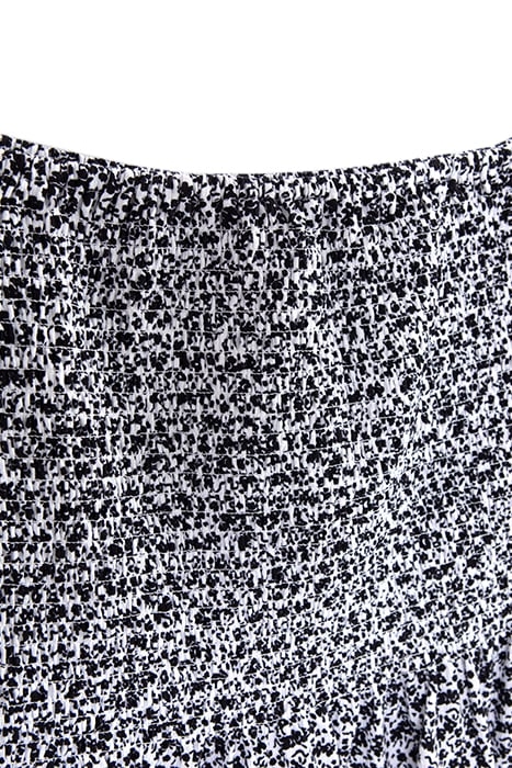 GIRLS' OFF-WHITE SKIRT WITH BLACK FLOWER PRINT 3