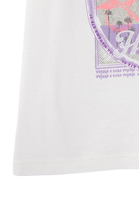 GIRLS’ OFF-WHITE T-SHIRT, PALM TREES AND RUFFLED SLEEVES 5