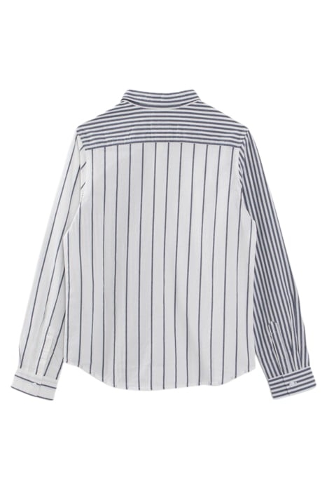 BOYS’ ECRU SHIRT WITH NAVY STRIPES 2