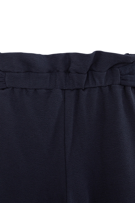 GIRLS' NAVY ORGANIC COTTON KNIT TROUSERS WITH BELT TO TIE 4