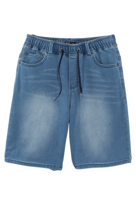 BOYS' BLUE DENIM BERMUDA SHORTS WITH ELASTICATED WAIST 1