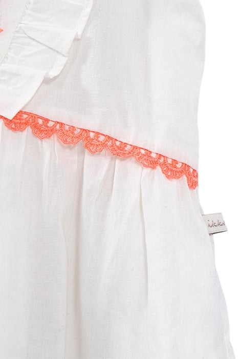 GIRLS’ OFF-WHITE DRESS WITH NEON ETHNIC EMBROIDERY 5