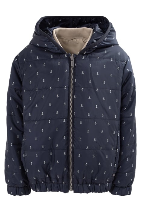 BOYS' BEIGE/NAVY ANCHOR PRINT REVERSIBLE JACKET 3