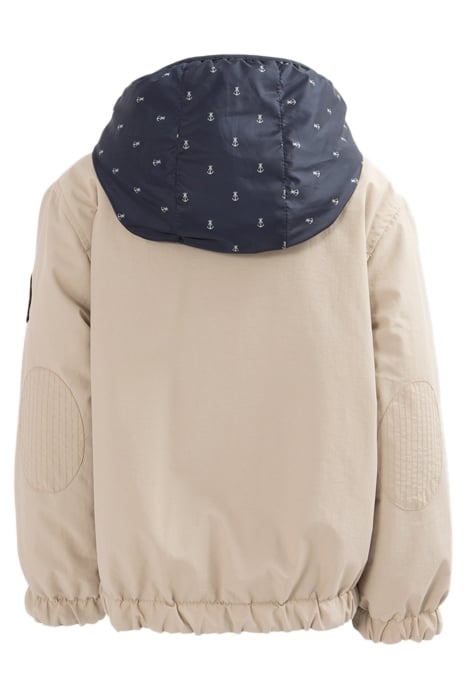 BOYS' BEIGE/NAVY ANCHOR PRINT REVERSIBLE JACKET 2