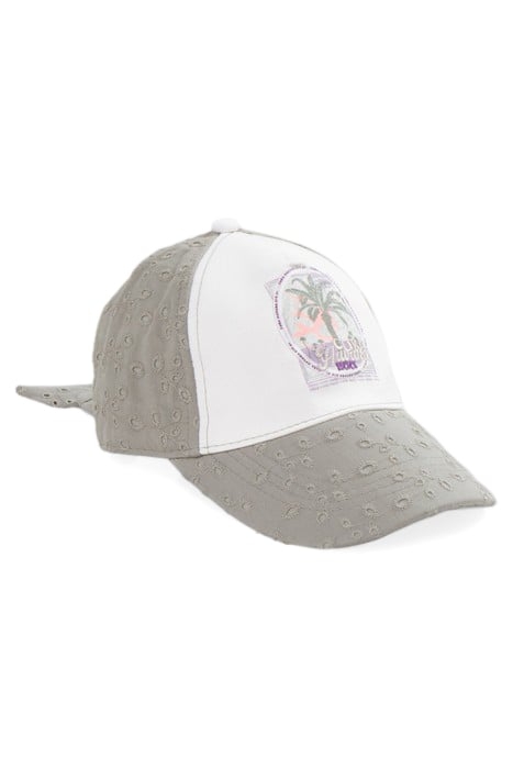 GIRLS’ KHAKI CAP WITH EYELET EMBROIDERY 1