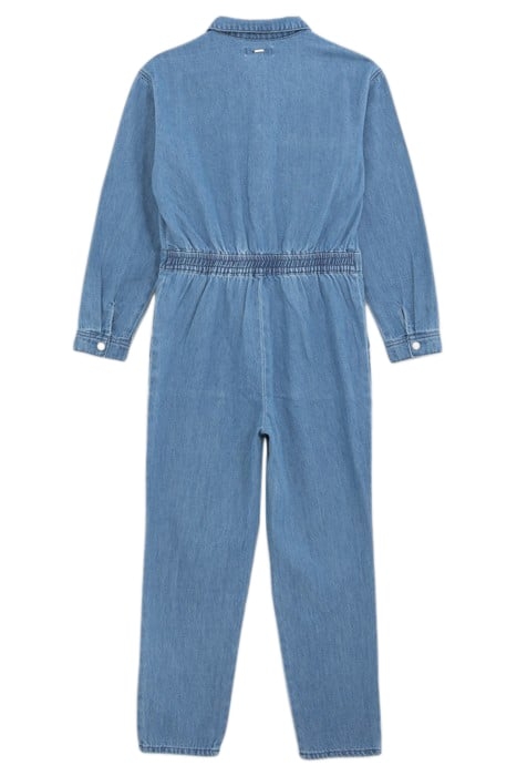 GIRLS' LIGHT BLUE WATERLESS DENIM JUMPSUIT 2