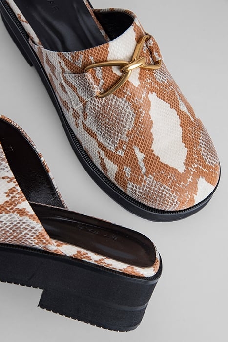 WALKER ALMOND SNAKE PRINT LEATHER ALMOND 4