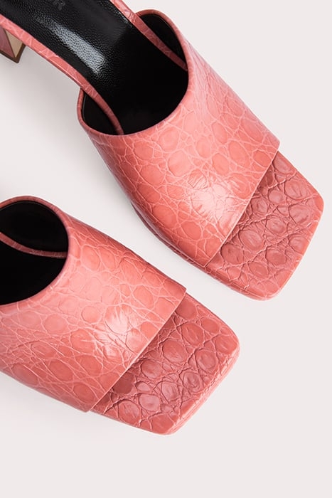 BELIZ SALMON CIRCULAR CROCO EMBOSSED LEATHER SALMON 5